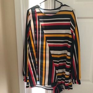 Beautiful fall colored wrap dress blouse!! NWOT.